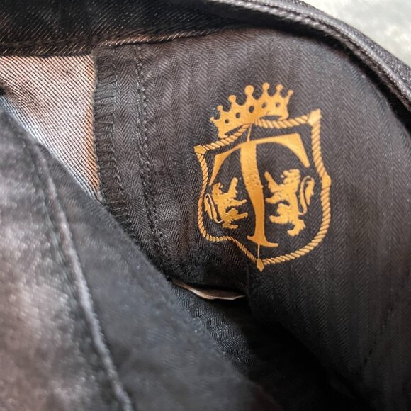 Talbots Women Classic Mid Rise Dark Gray Bootcut Stretch Denim Jean Trouser 10P - Picture 8 of 13